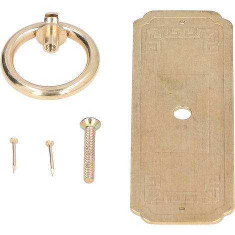 Poignée De Porte D'Armoire, Meubles Chinois, Motif Antique, Portes En Cuivre Pur, Fenêtre Rétro, Longueur 10cm