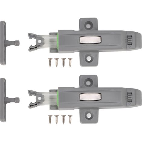 Loquet À Poussée Pour Porte D'Armoire, Dispositif De Verrouillage Automatique À Rebond Abs, Résistant Aux Collisions, Amorti, Rebond De Garde-robe, 2 Ensembles