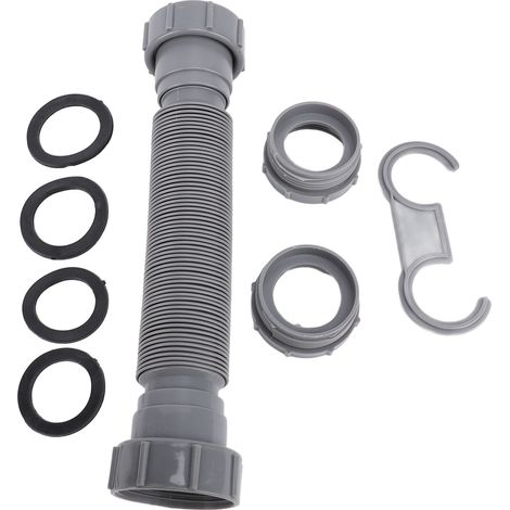 Kit De Tuyau De Piège En P Flexible Extensible, Solution De Drainage Pour Évier De Cuisine Simple Avec Adaptateur, Raccords Étanches Circulaires