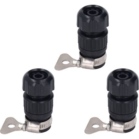 3 Pièces Adaptateur De Connecteur De Robinet Pp Accessoires De Tuyau D'Eau Domestique En Acier Inoxydable Pour Le Lavage De Voiture De Jardin Avec Pince Diamètre Extérieur 16-18