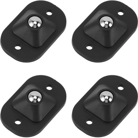 12 Pièces Roulettes Auto-adhésives Mini Pivotant En Acier Inoxydable Pâte Roue Universelle Rotation À 360 Degrés Poulie Collante Noir