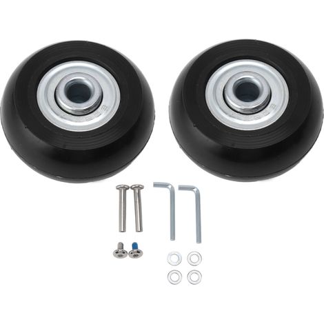 Roulettes De Remplacement Pour Valise, 2 Pièces, Roulements Pivotants En Caoutchouc Muet, Kits De Réparation 43mm X 18mm