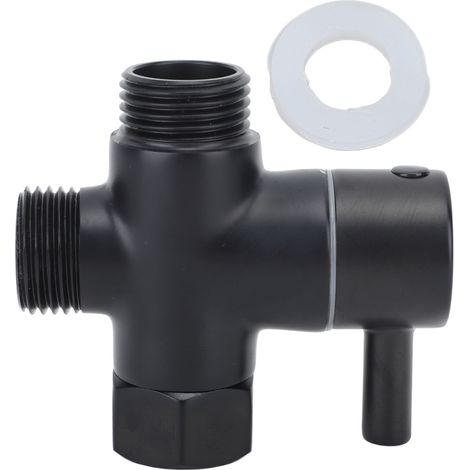 Vanne De Dérivation De Douche 3 Voies G1/2, Bras En Cuivre Pour Pomme De Douche À Main Noir