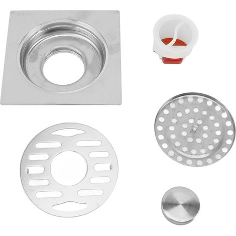 Drain De Douche Carré En Acier Inoxydable 304, 11cm, 4 Pouces, 4,3x4,3 Pouces, Sol Pour Tuyaux De 50mm À 110mm, Salles De Bains, Balcons, Hôtels