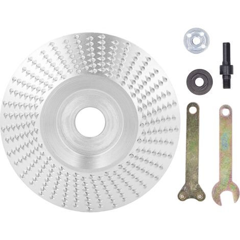 Disque De Façonnage En Carbure De Tungstène, 100mm De Diamètre Extérieur, 16mm De Diamètre, Pour Meuleuse D'Angle, Travail Du Bois, Argent
