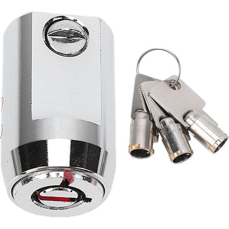 Serrure À Cylindre De Porte Roulante Robuste Avec 3 Clés En Alliage D'Aluminium, Mécanisme Tubulaire, Poussée Pour Unité De Stockage