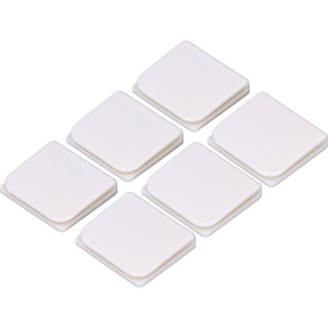 Clips Pour Rideaux De Douche, 6 Pièces/ensemble, Auto-adhésifs Blancs, 4.5x5cm, Pour La Maison, Salle De Bains, Chambre À Coucher, Salon, Cuisine