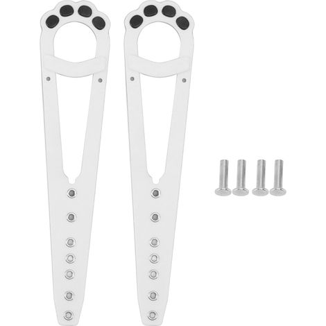 Loquet De Porte Pour Chat, 2 Pièces, Bouchon Réglable, Empêche Les Chiens D'Entrer, Blanc