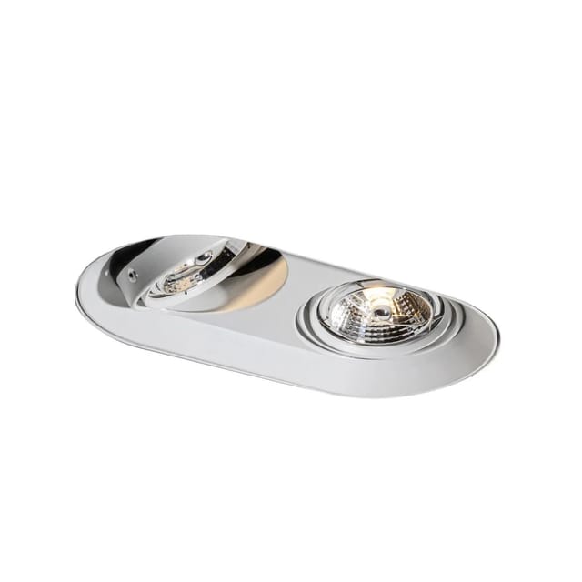 Runde Einbauleuchte Weiß Gu10 70mm 2-flammig - Hubs