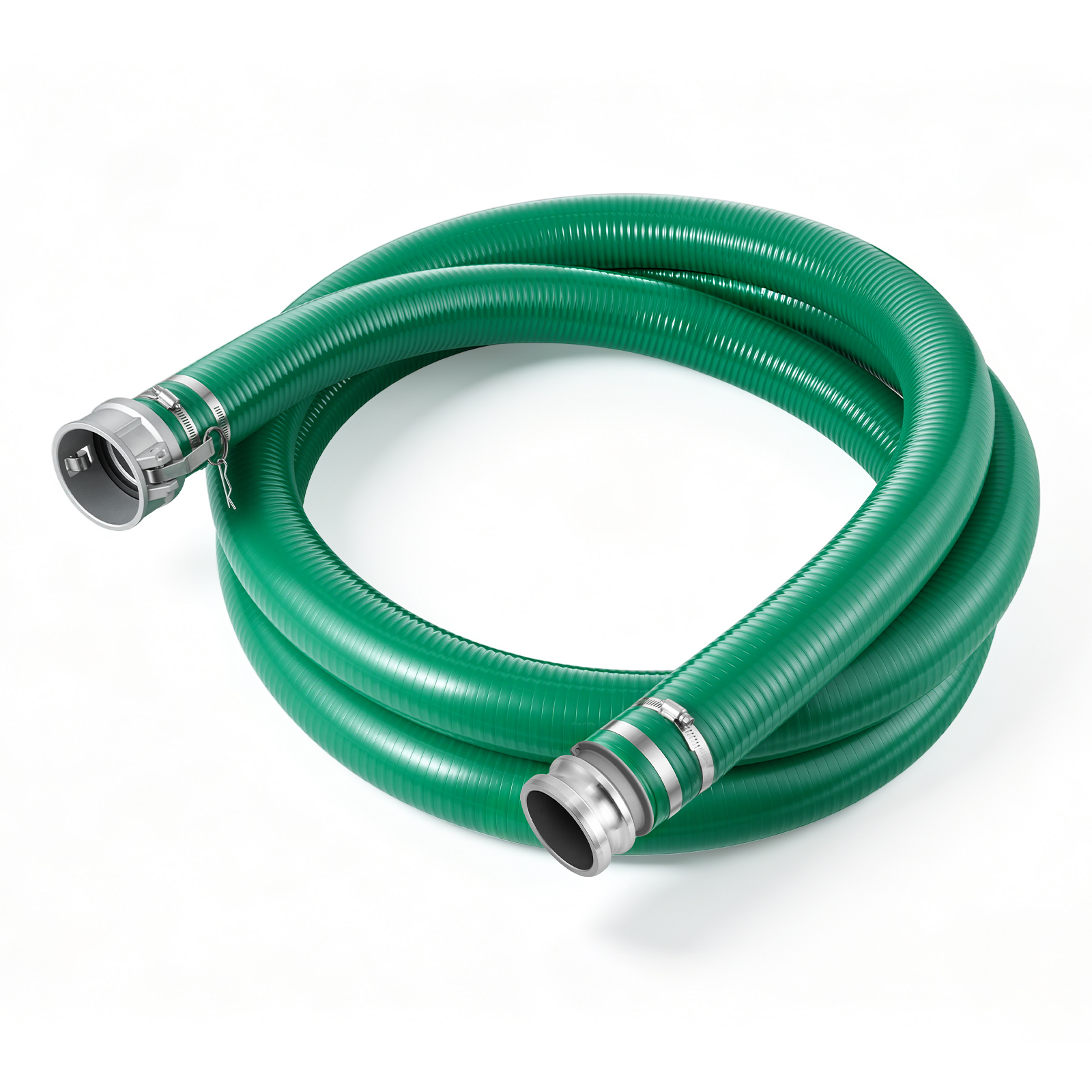 Vevor Saugschlauch 3 Zoll X 6,1m Pvc Wasseransaugschlauch Für Poolpumpen, Bewässerung, Wasserentnahme, Tauchpumpen, 60 Psi, Wetterfest & Bruchfest, Mit Camlock-kupplungen Mit Stecker Und Kupplung