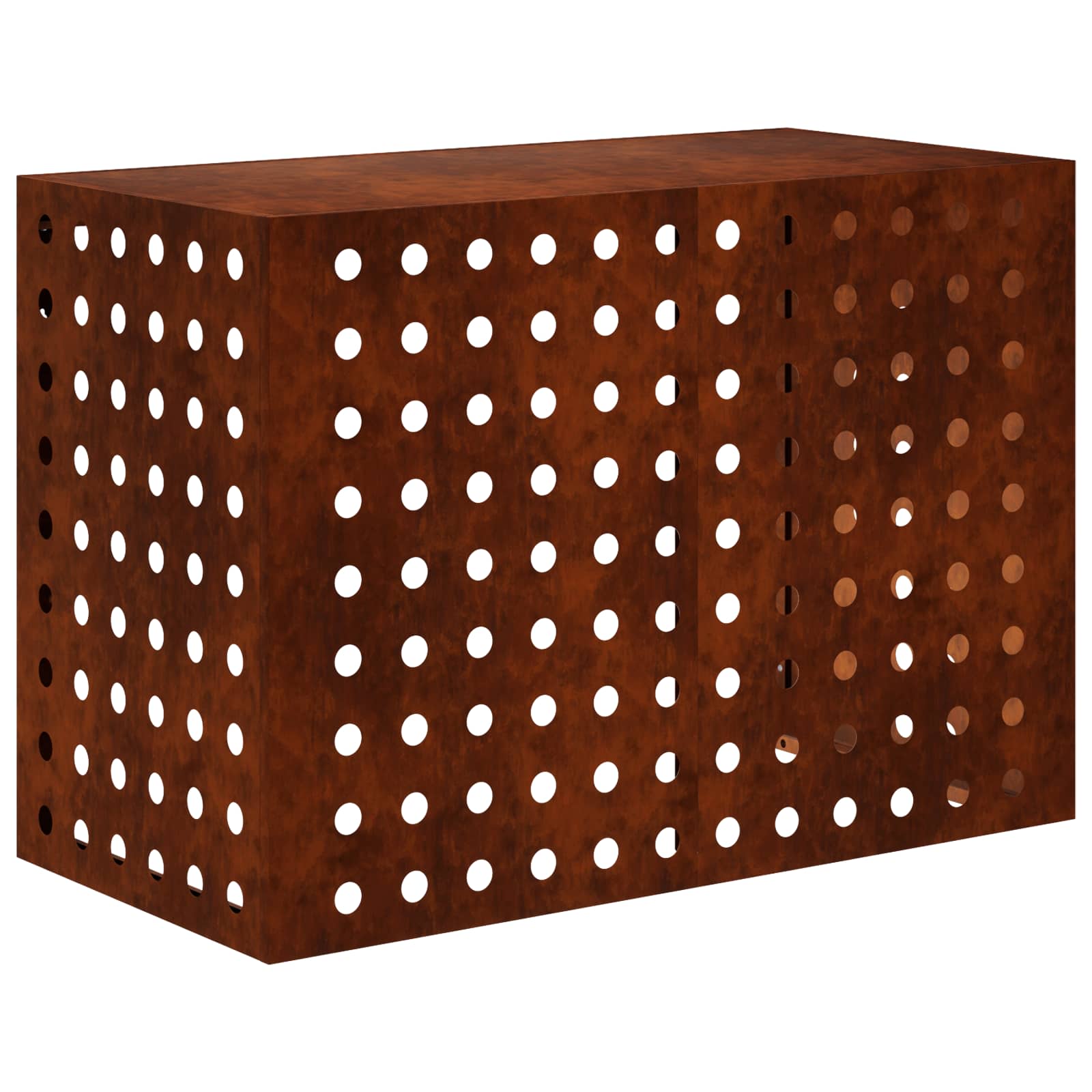Vidaxl Air Conditioner Cover Rusty 100 X 50 X 70 Cm Weathering Steel