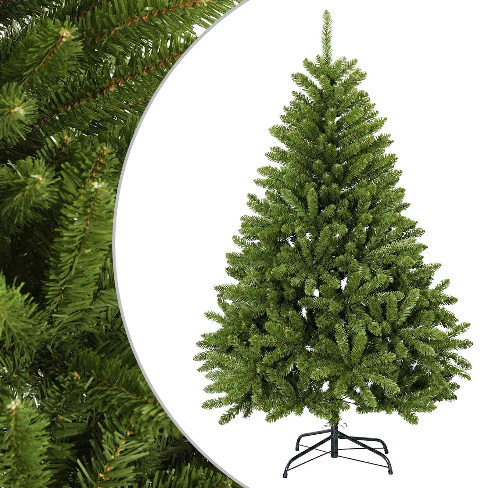 Künstlicher Klappbarer Weihnachtsbaum 120 Cm Pvc Hellgrün Vidaxl