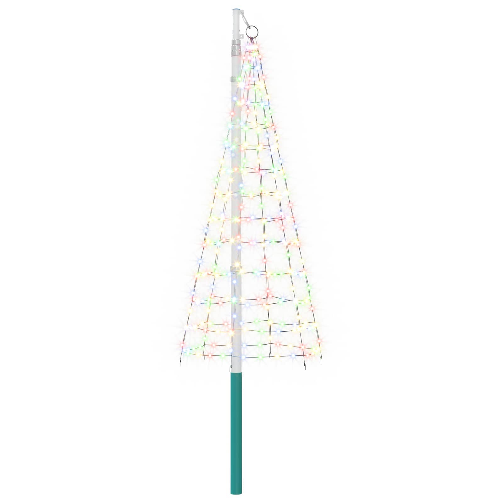 Vidaxl Christmas Tree Light With Spike And Flagpole 180 Cm 200 Leds