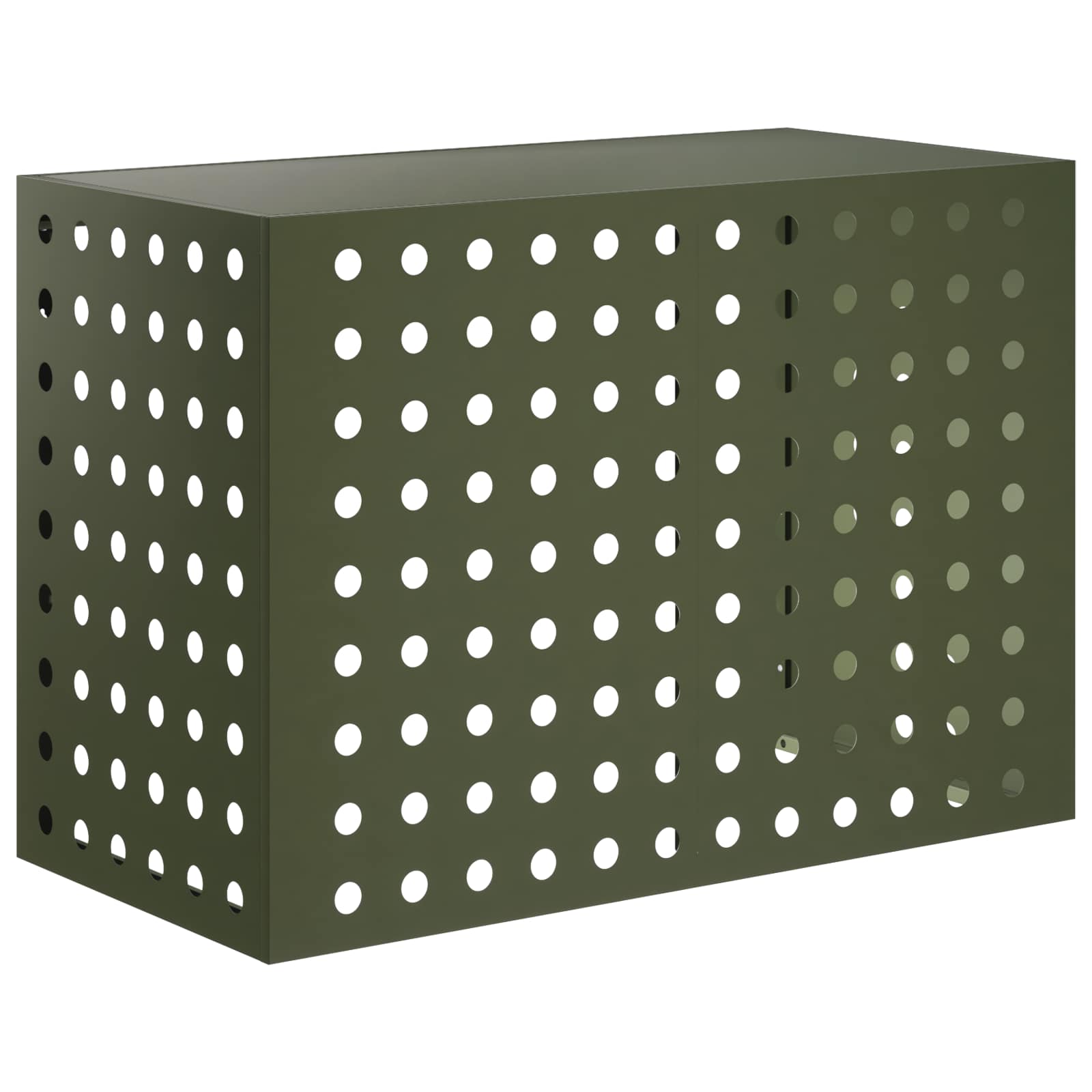 Vidaxl Air Conditioner Cover Olive Green 100 X 50 X 70 Cm Steel