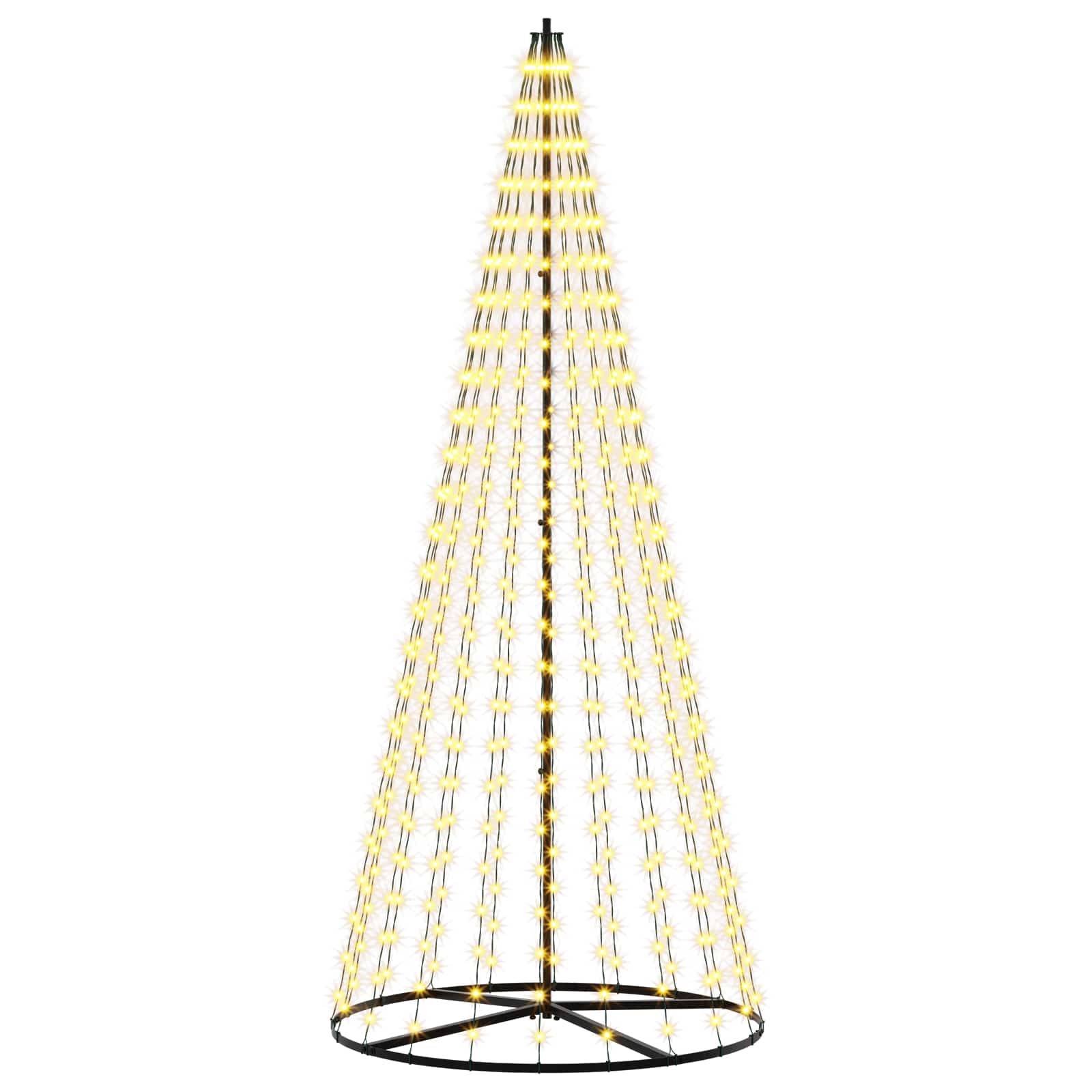 Vidaxl Led Christmas Tree 235 Cm 500 Leds Warm White Steel Black
