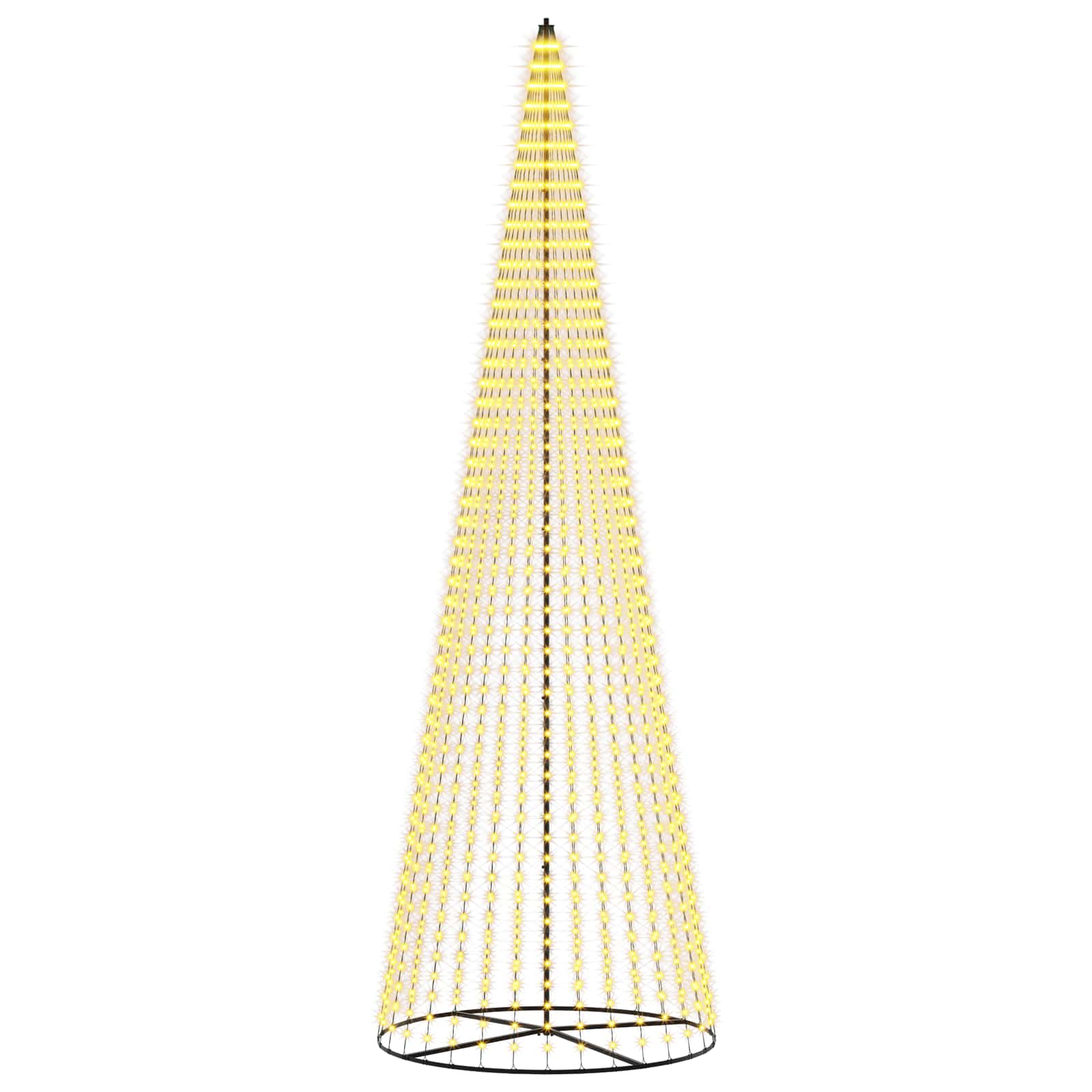Vidaxl Led Christmas Tree 485 Cm 1632 Leds Warm White Steel Black