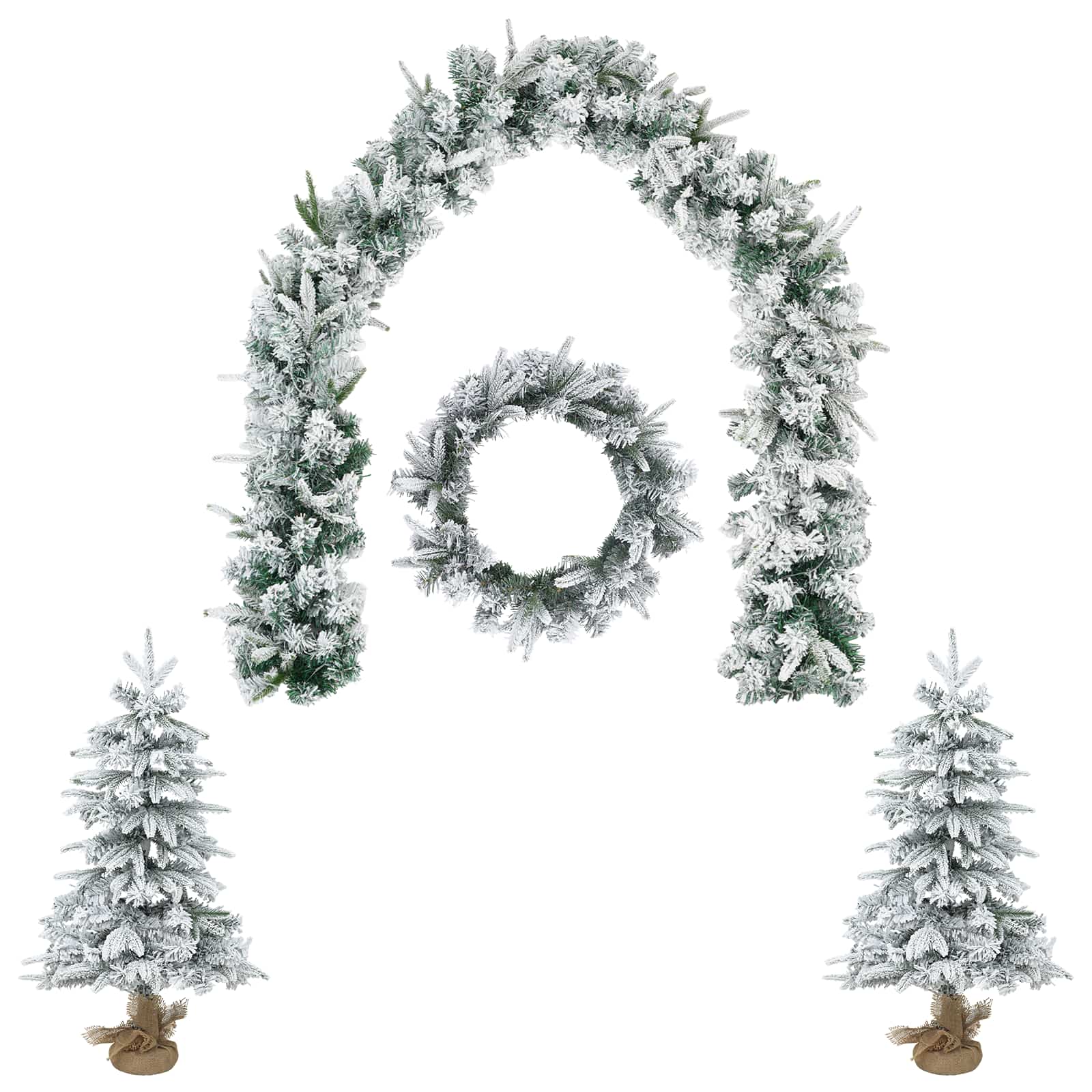 Vidaxl Mini Christmas Tree 60 Cm Pvc And Pe Green And White
