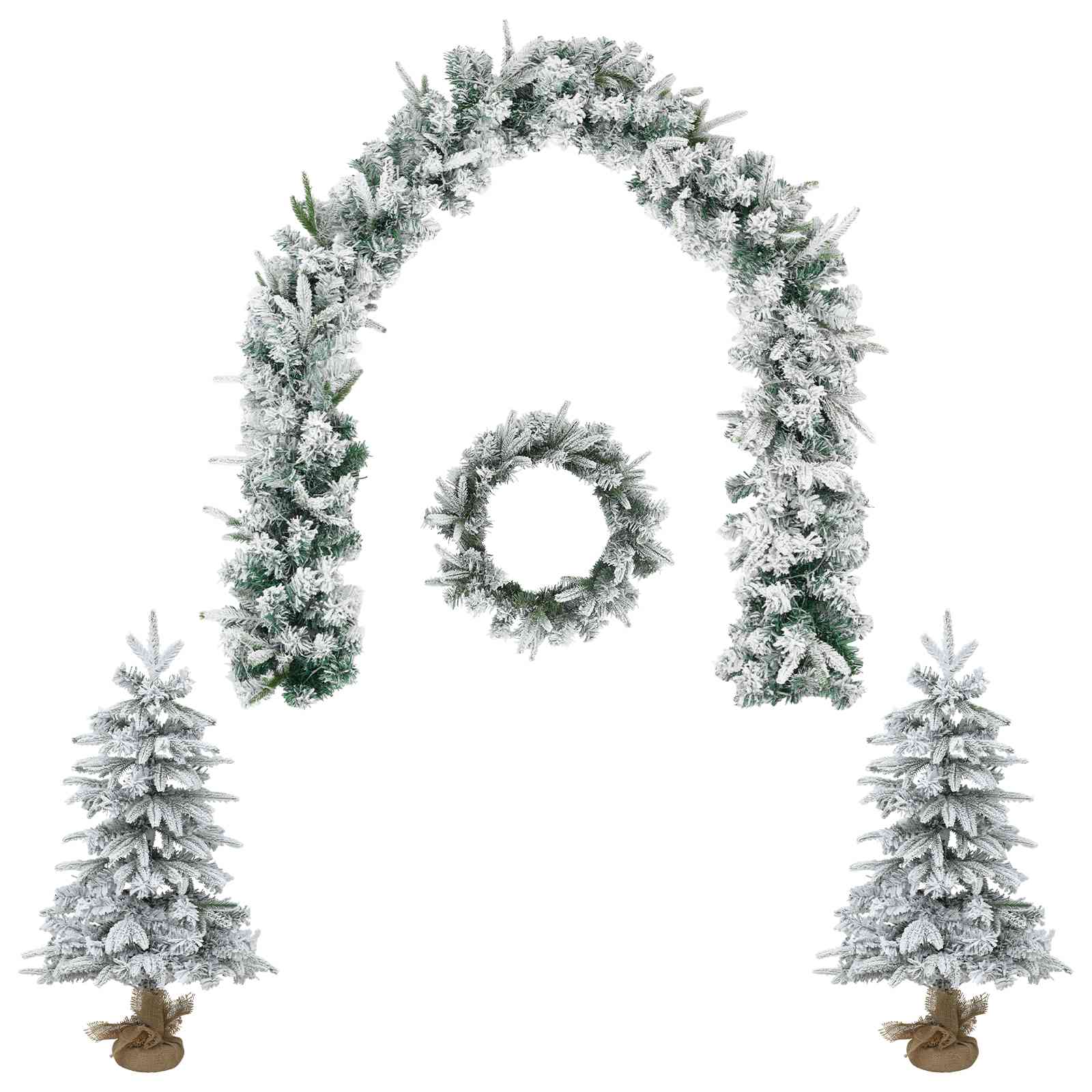 Vidaxl Mini Christmas Tree 90 Cm Pvc And Pe Green And White