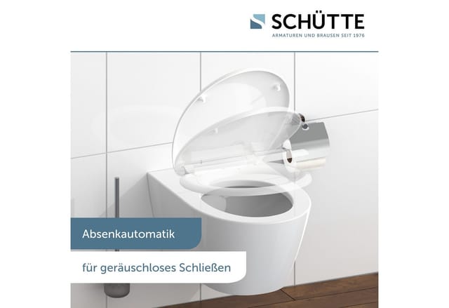 Schütte Wc-sitz Aus Duroplast Mit Absenkautomatik Toilettendeckel Uni Klodeckel Einfarbig 82300-a