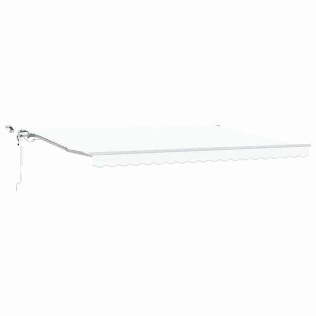 Einziehbare Markise Weiß 450 × 350 Cm Stoff, Metall Vidaxl