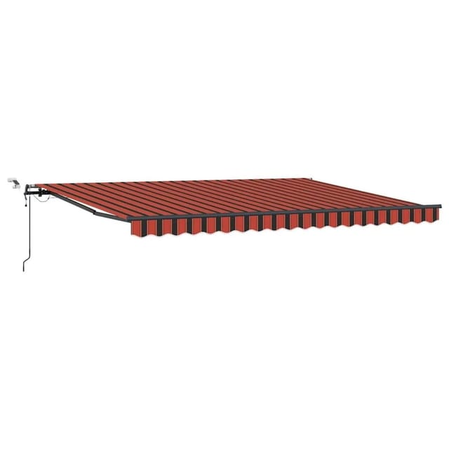 Vidaxl - Einziehbare Markise With Orange Und Braun 450 × 350 Cm Stoff