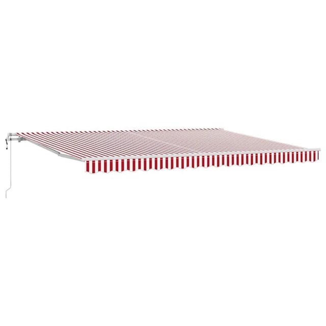 Einziehbare Markise 450 × 300 Cm Rot Und Weiß Vidaxl
