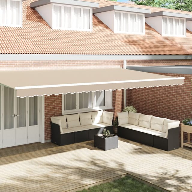 Vidaxl Markisenvolant Für 6 M Rahmen Beige 5,8x0,2 M
