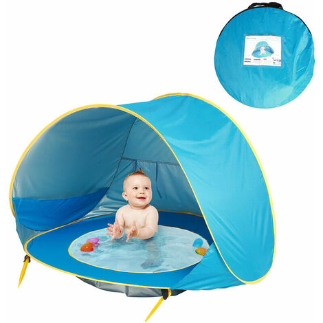 Multifunktionales Pop-up-babybecken – Mit Uv-50-zelt Und Moskitonetz – Schützt Vor Wind, Sonne Und Sand – Pool- Und Strandzelt