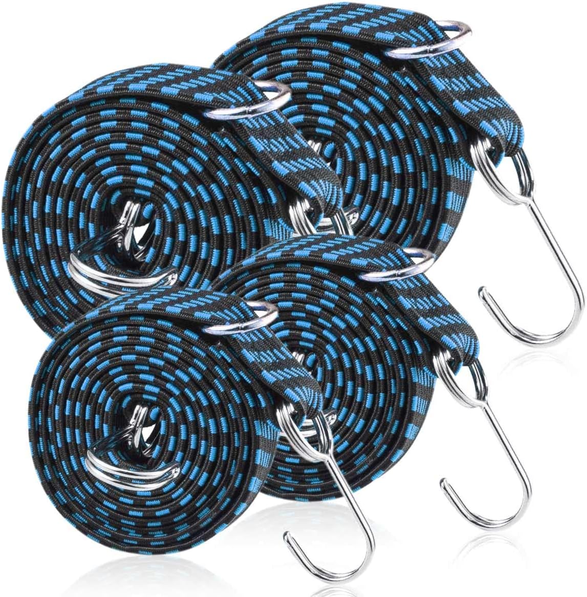 Elastische Bungee-seile Mit Haken, Elastisches Bungee-seil, Elastisches Gepäckseil, 4-teiliges Gepäckseil-set Mit Elastischen Bändern, Verstellbares Gummiseil Mit Metallhaken
