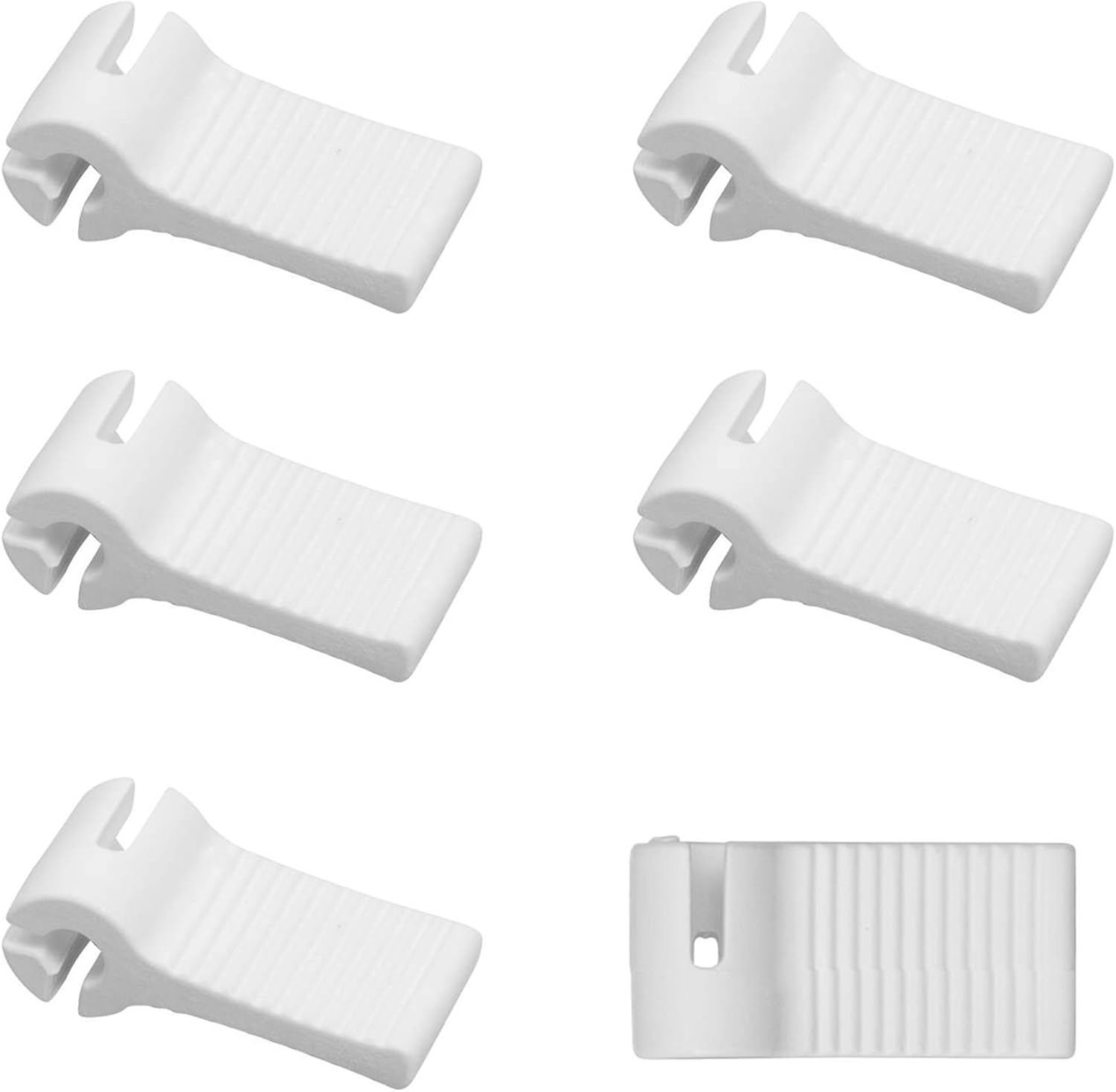 Befestigungshaken Für Sonnensegel, Sonnensegelzubehör, 6 Stück, Weiß, 0,5 X 1 X 3 Cm, 10704