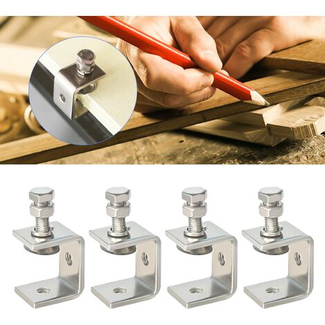 C-klemmen-set, C-klemme Mit Breiten Backen, Robuste Edelstahl-c-klemme, Holzbearbeitungsklemme, Klemme Aus Edelstahl 304, 4er-set