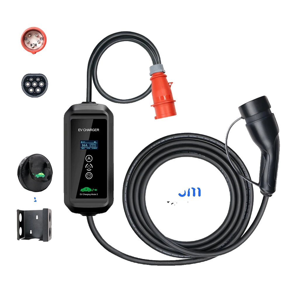 Ev-ladegerät 11 Kw, Tragbares 3-phasen-haus- Und Reisekabel, 16a Strom, Schnelles Und Stabiles Ladeverhalten, 16a 3p 11kw F1