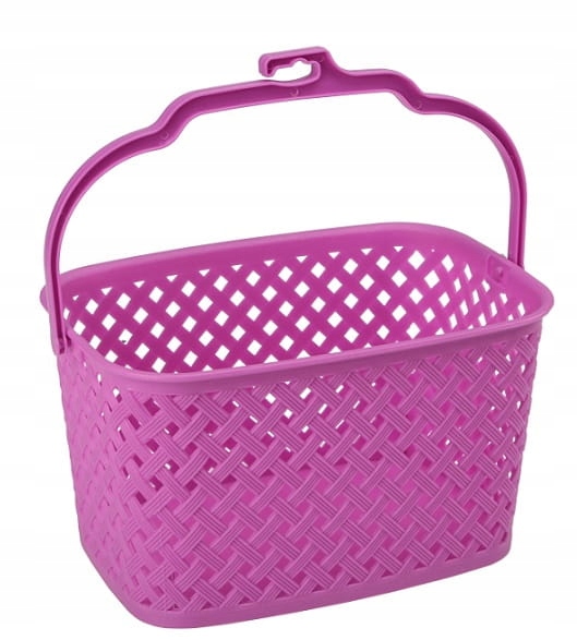 Ravi Rattan Wäscheklammerkorb In Rosa, 1 Stück.