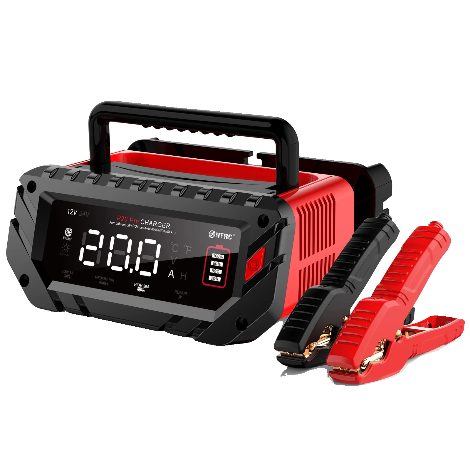 Batterieladegerät, Smarte Technologie, Vielseitige Kompatibilität, 20a-12v 24v, Eu Stecker
