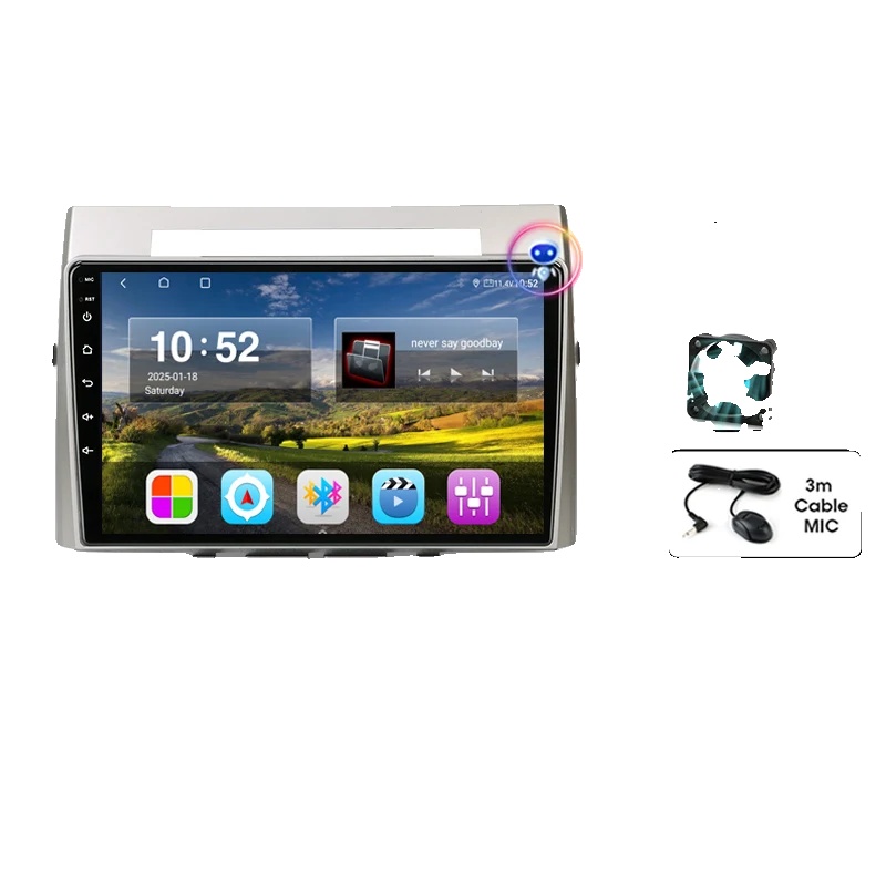 Auto-multimedia-player, Smartphone-integration, Lenkradsteuerung, Kompatibel Mit Toyota Corolla Verso 2004-2009, Kabelloses Design, T10-a Kamera