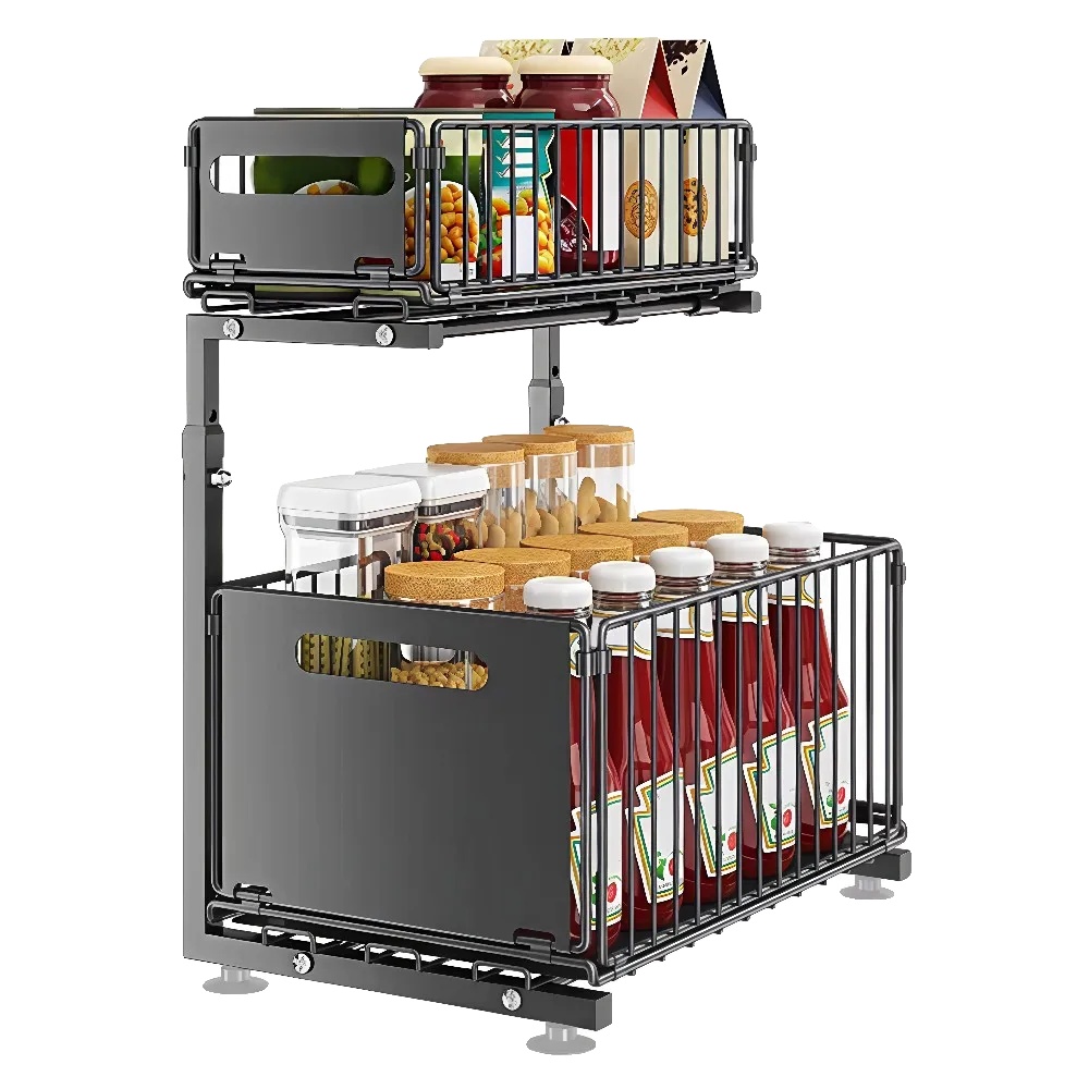 Schrankorganizer, 2 Ebenen, Leise Gleitschienen, Typ-b