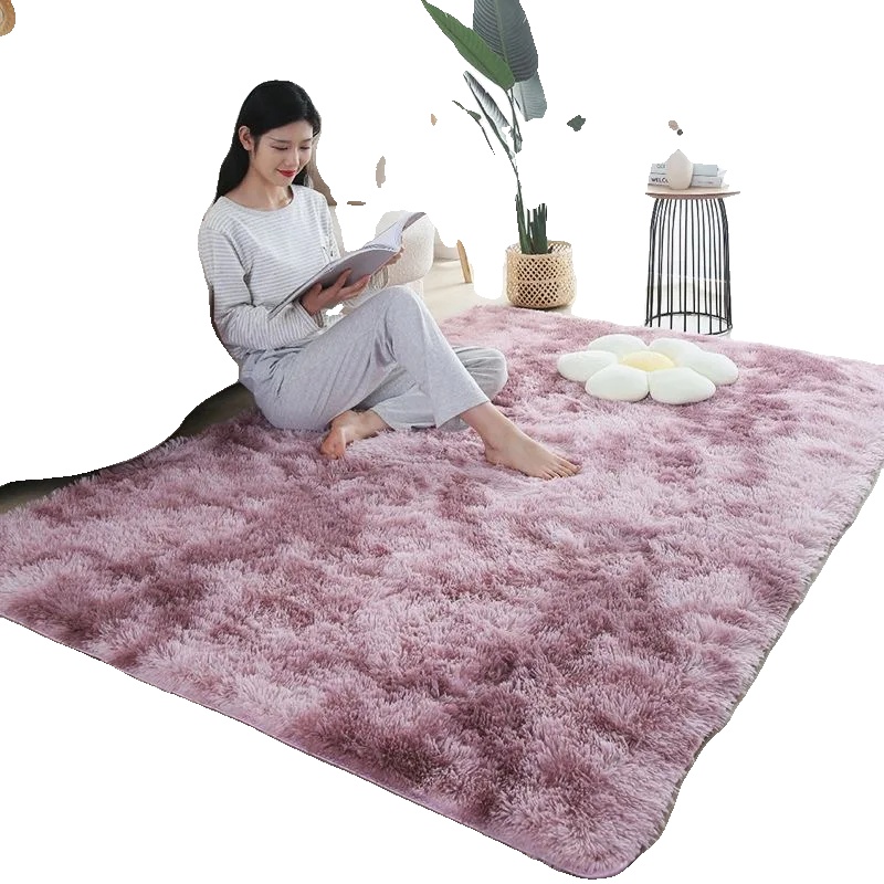 Teppich, Modernes Herzmuster, Weiches Polyester, Tie Dye Pink Lila-b, 80x160cm