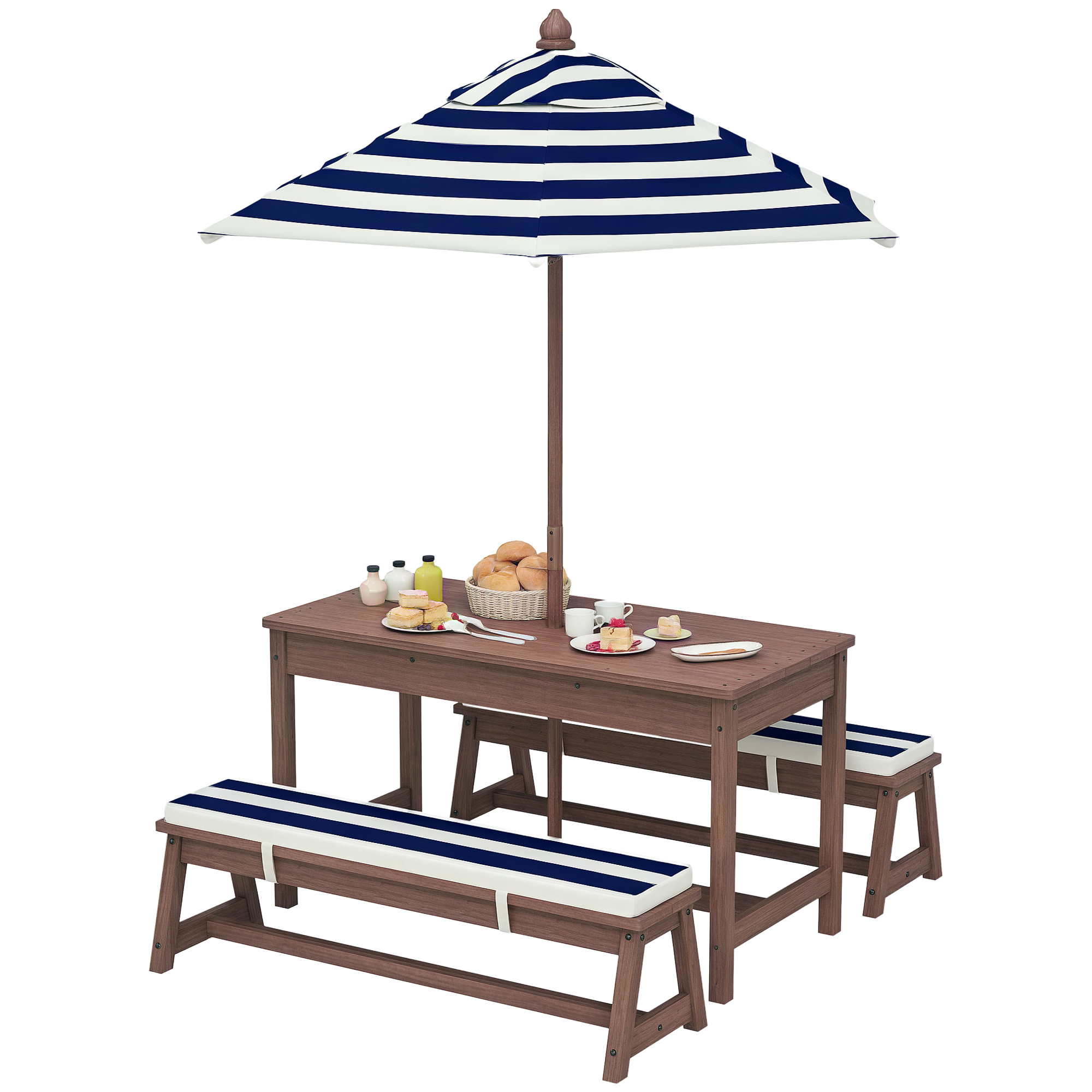 Kindergartensitzgruppe, Für Kinder Geeignet, 89 X 44 X 50 Cm, Blau Und Weiß
