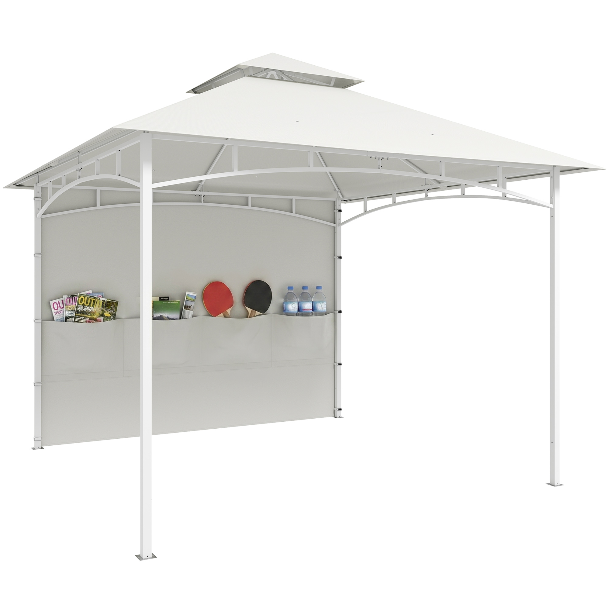Gartenpavillon, 300 X 300 X 276 Cm, Cremefarben