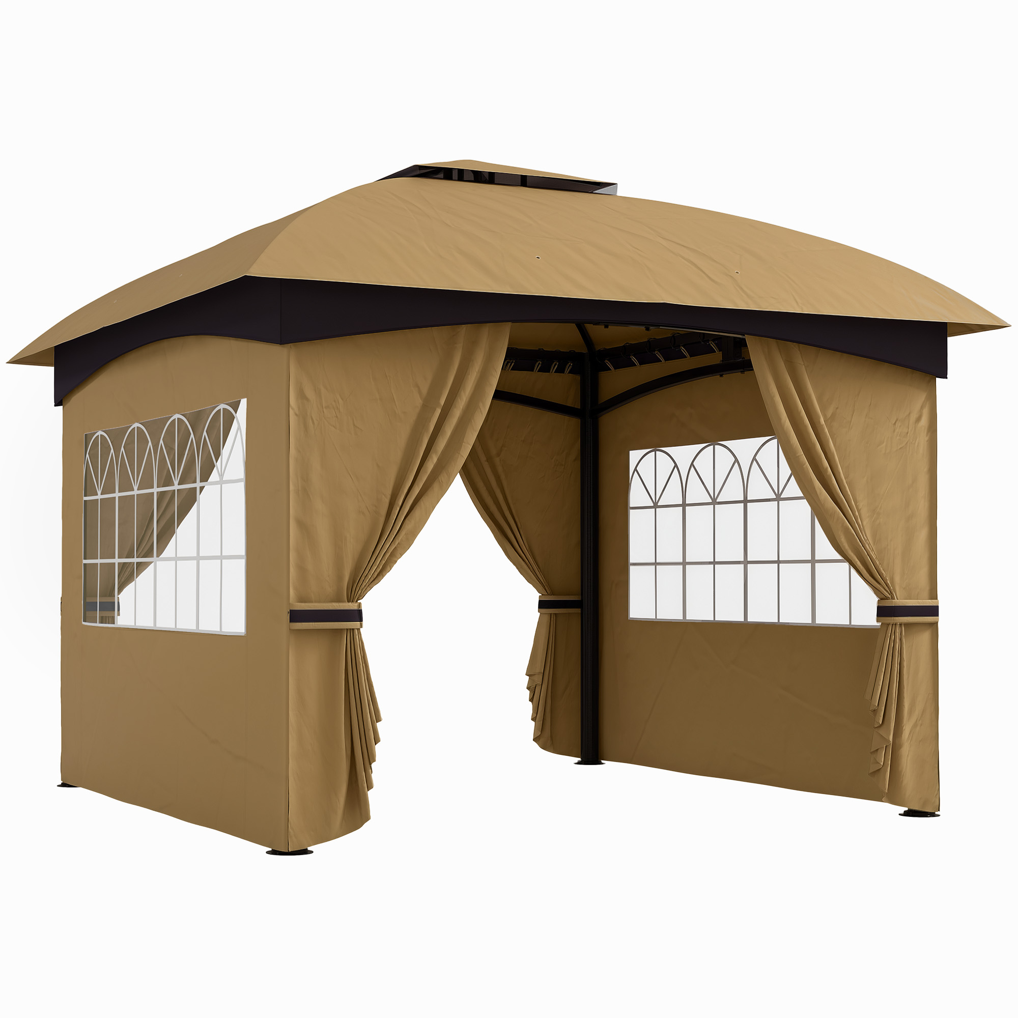 Gartenpavillon, Mit Dach, 335 X 335 X 285 Cm, Beige