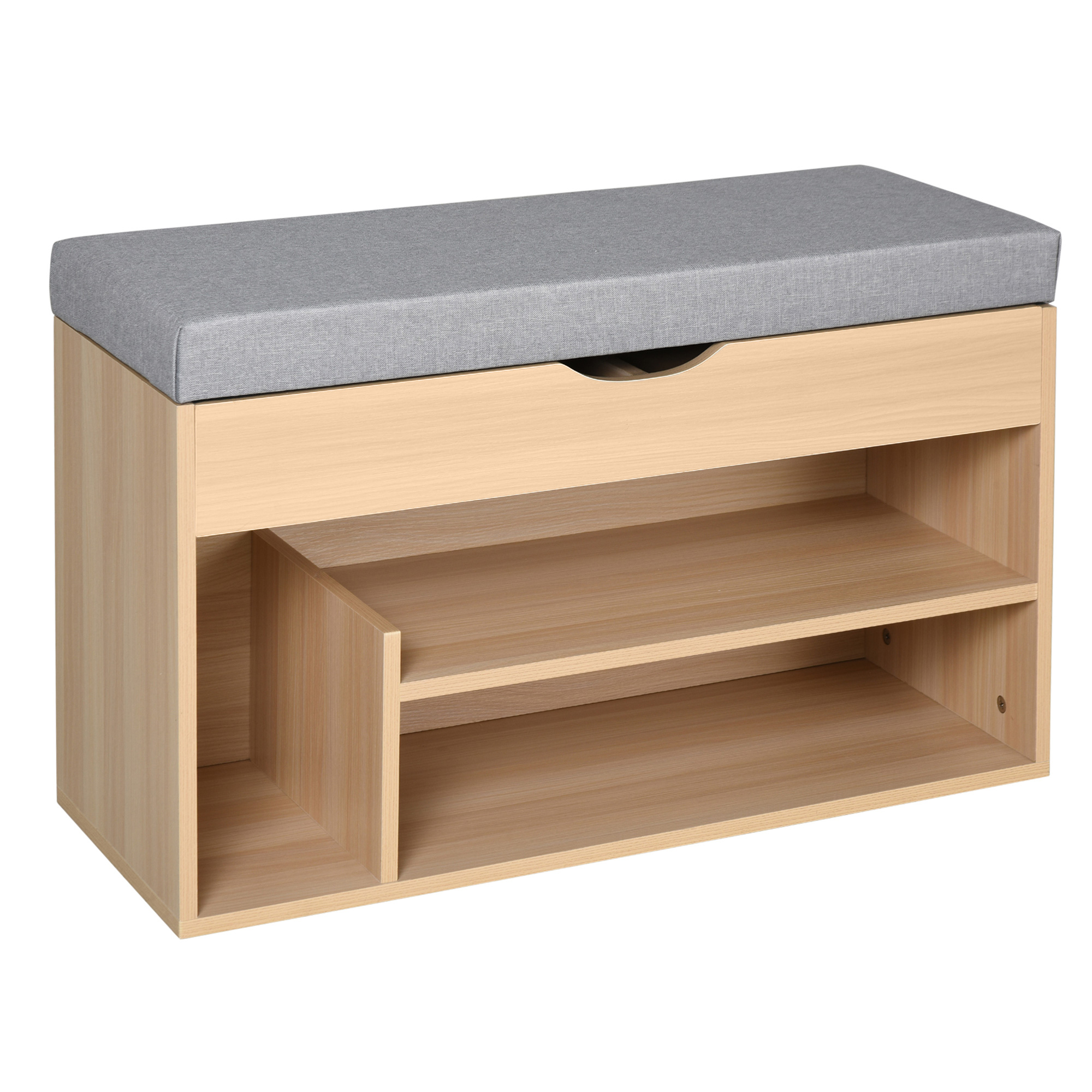 Schuhschrank, Klappschubladen, Verstellbare Regale, 80 X 30 X 48 Cm, Beige
