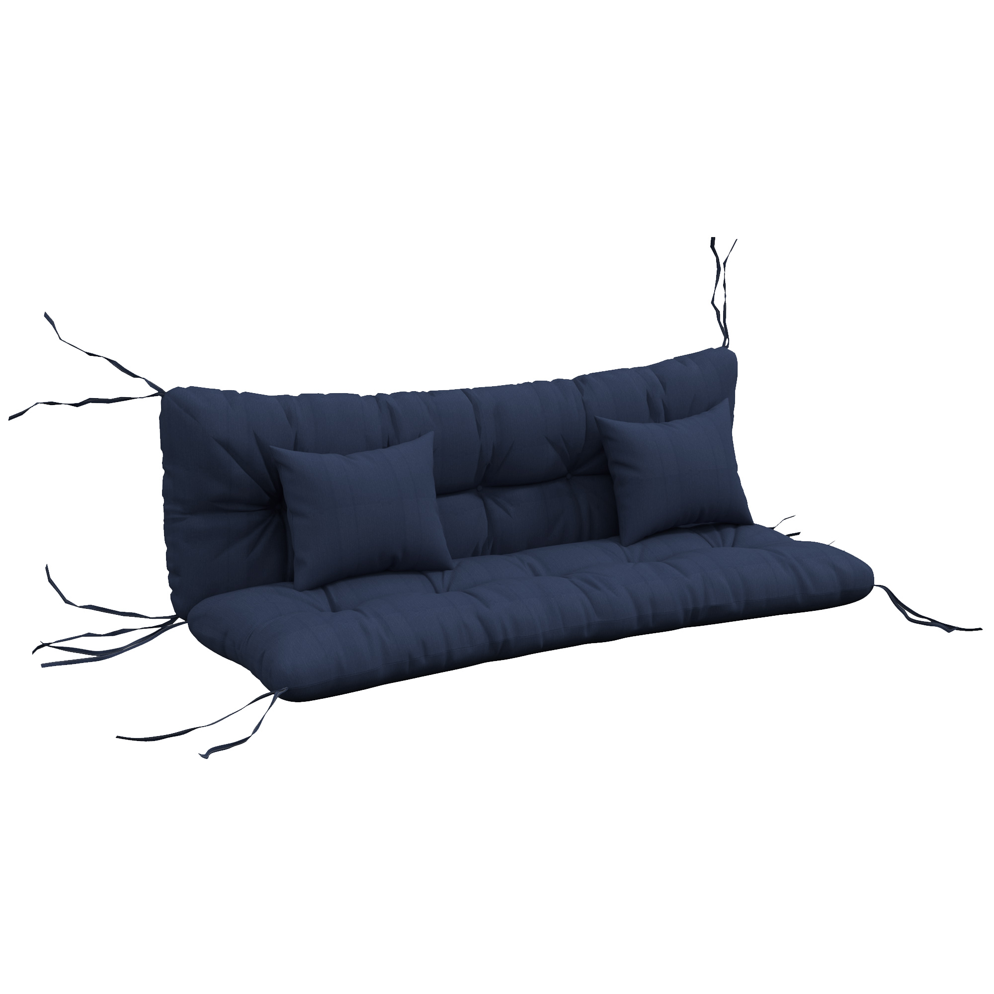 Sitzkissen, Mit Befestigungen, 150 X 50 X 12 Cm, Blau