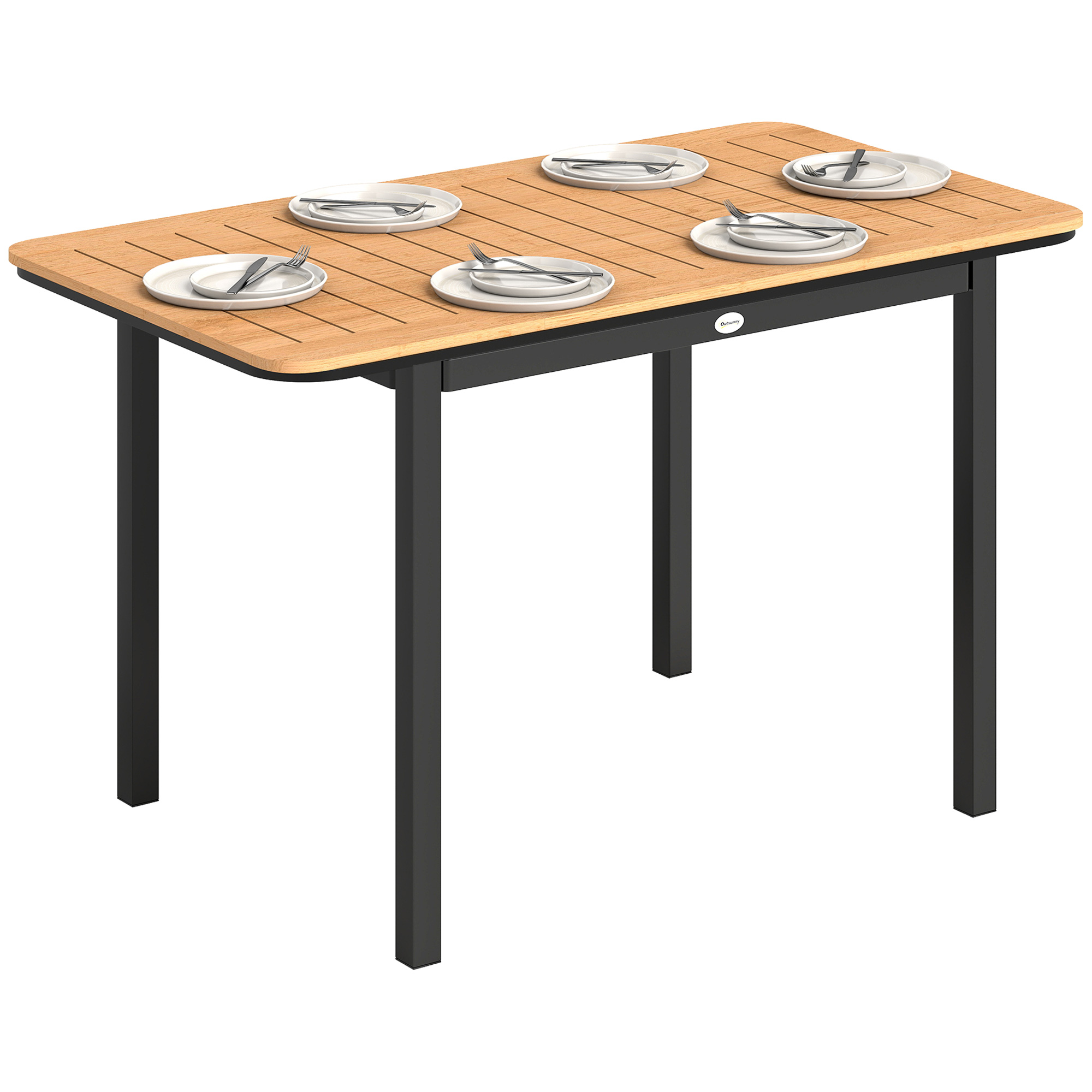 Gartentisch, Ablagefläche Aus Sicherheitsglas, 127 X 70 X 75 Cm, Braun