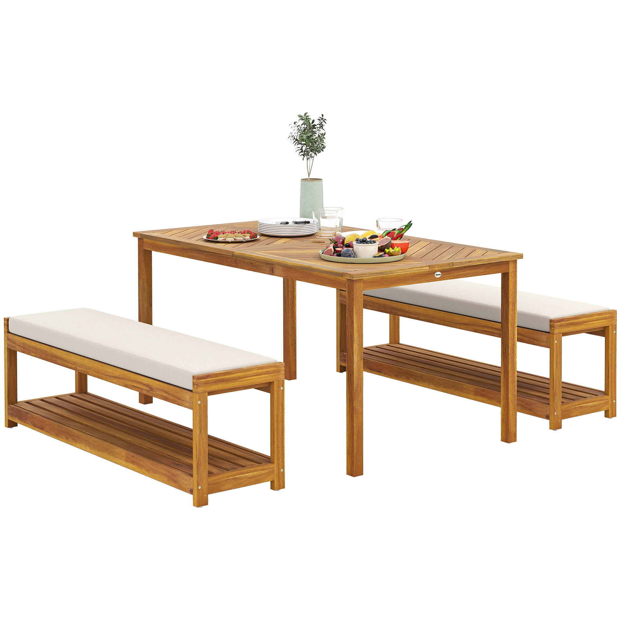 Gartentisch, Für Den Außenbereich, 150 X 85 X 75 Cm, Teak