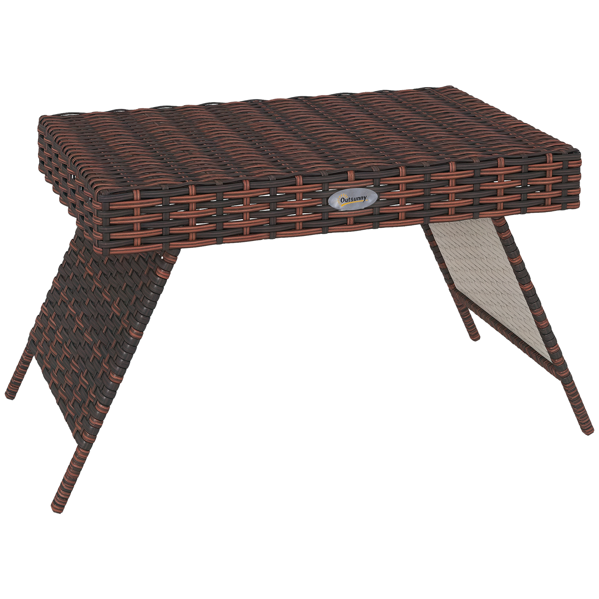 Gartentisch, Für Den Außenbereich, 60 X 41 X 41 Cm, Braun