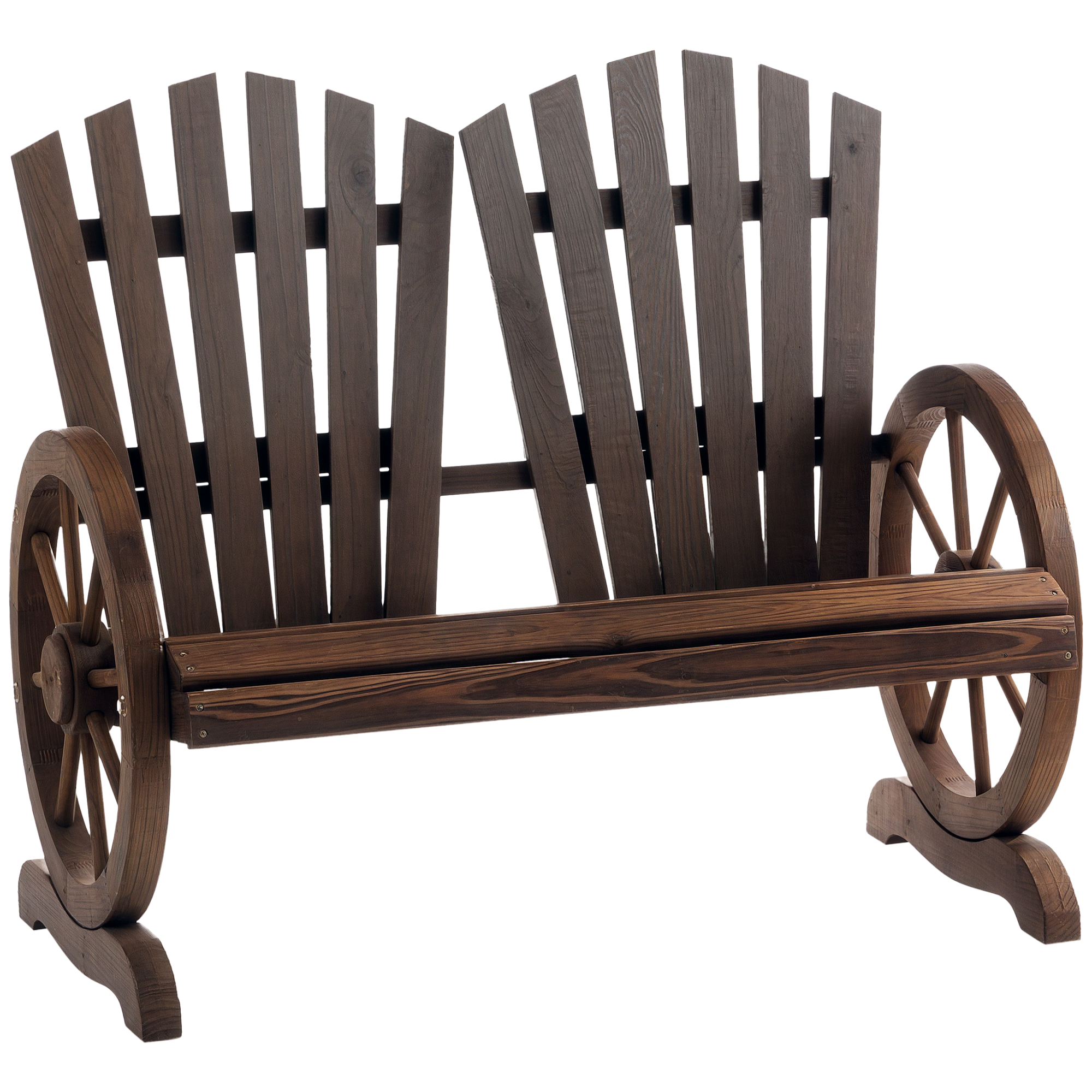 Gartenbank, 2 Komfortable Sitzplätze, 108 X 66 X 95 Cm, Dunkelbraun Oscuro