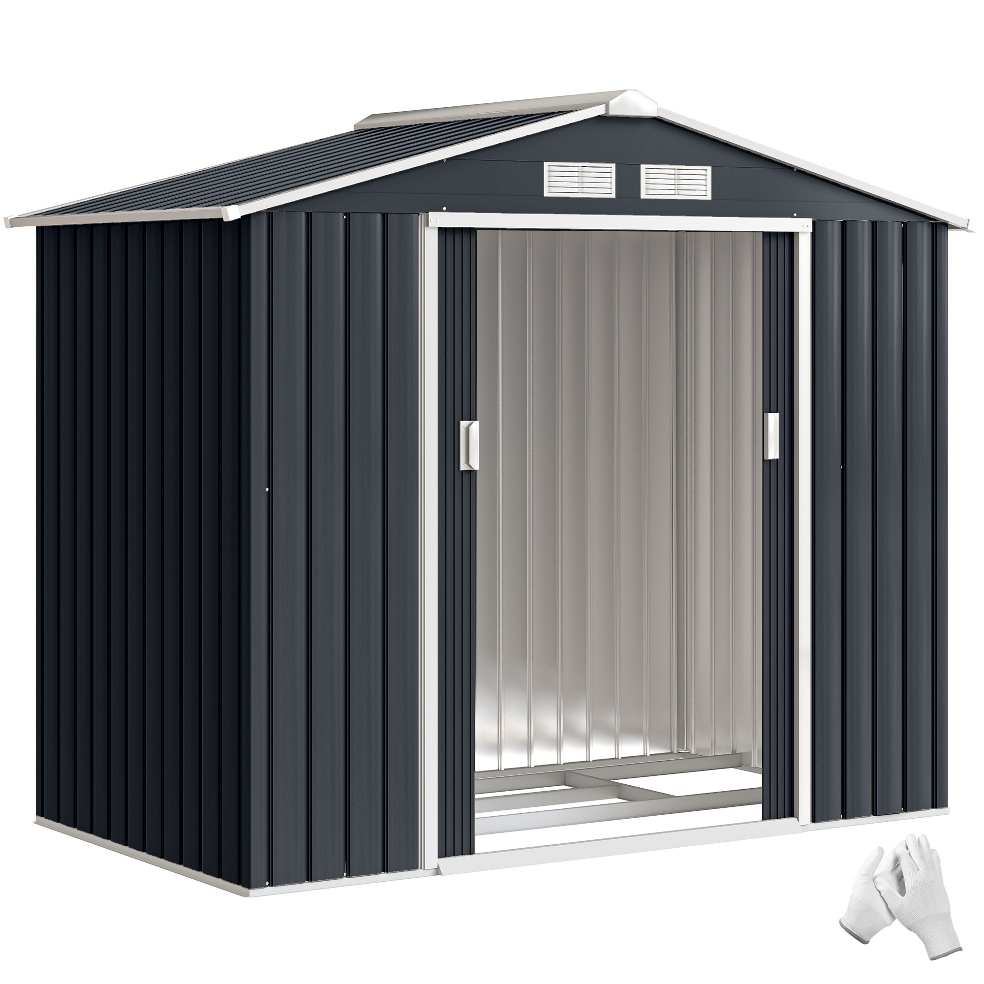 Gartenhaus, 541,02 X 330,2 X 469,9 Cm, Grau
