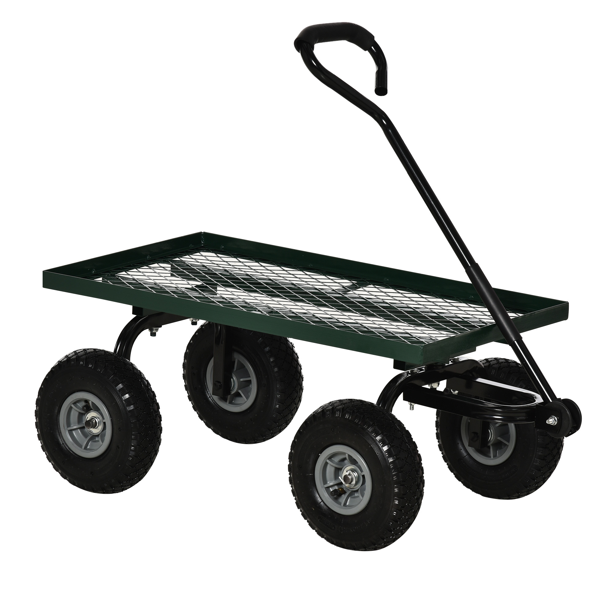 Gartenwagen, 4 Räder, 94 X 48,5 X 100 Cm, Grün