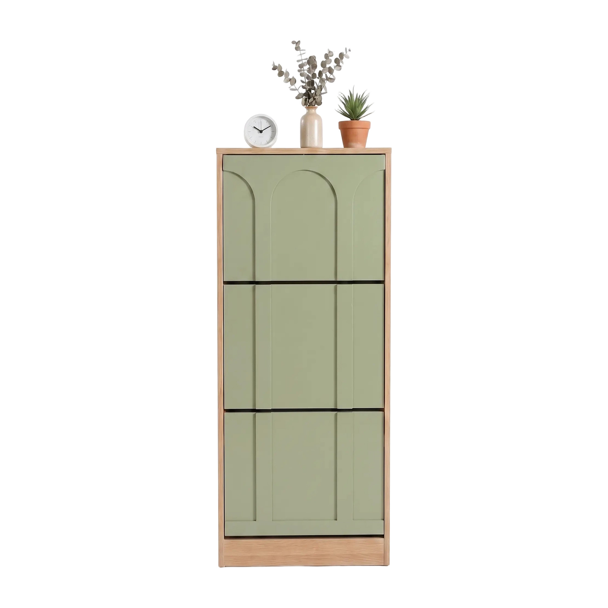 Schuhschrank, Kompakt, 50 X 24 X 122,5 Cm, Grün