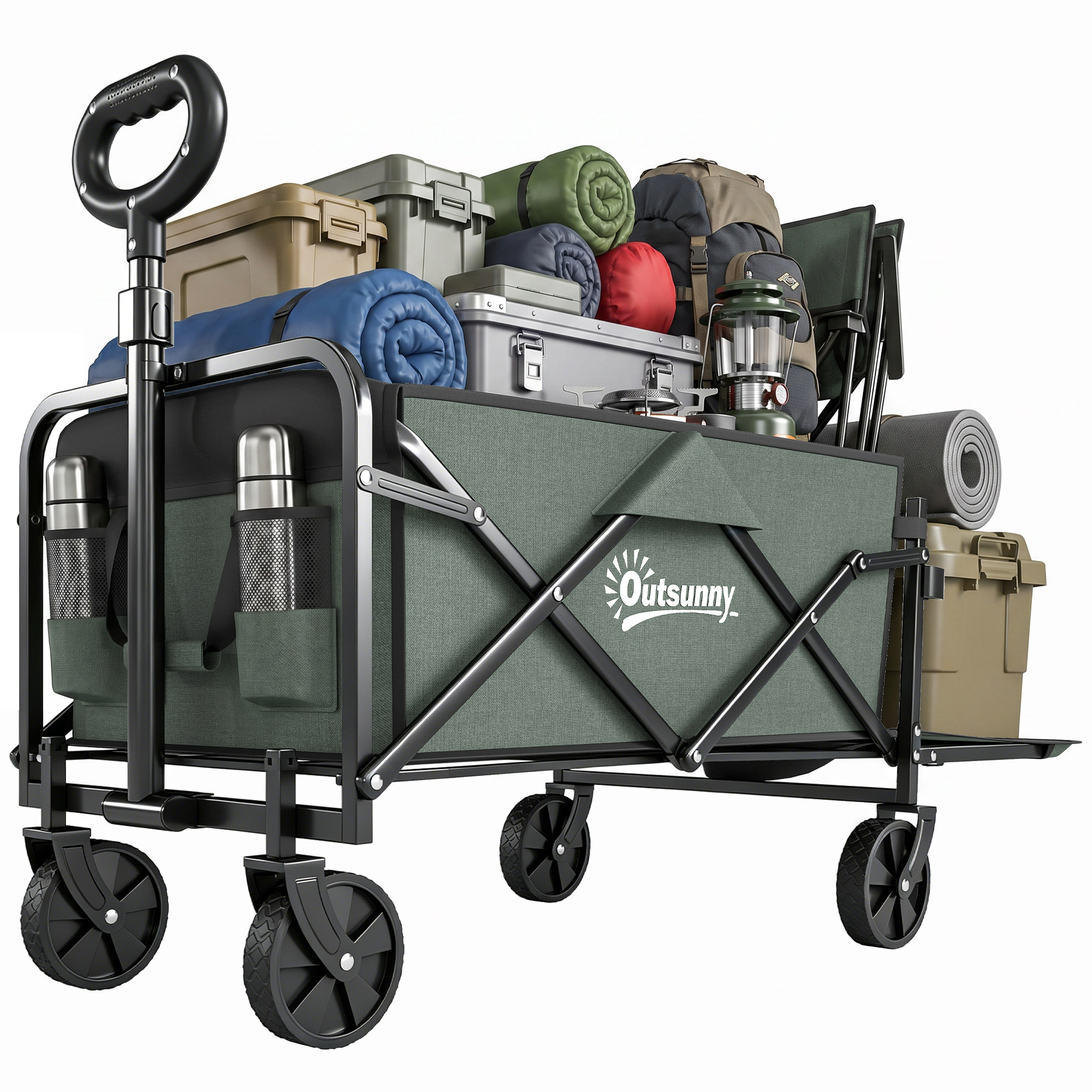 Klappbarer Wagen, 76 X 48 X 92 Cm, Grün